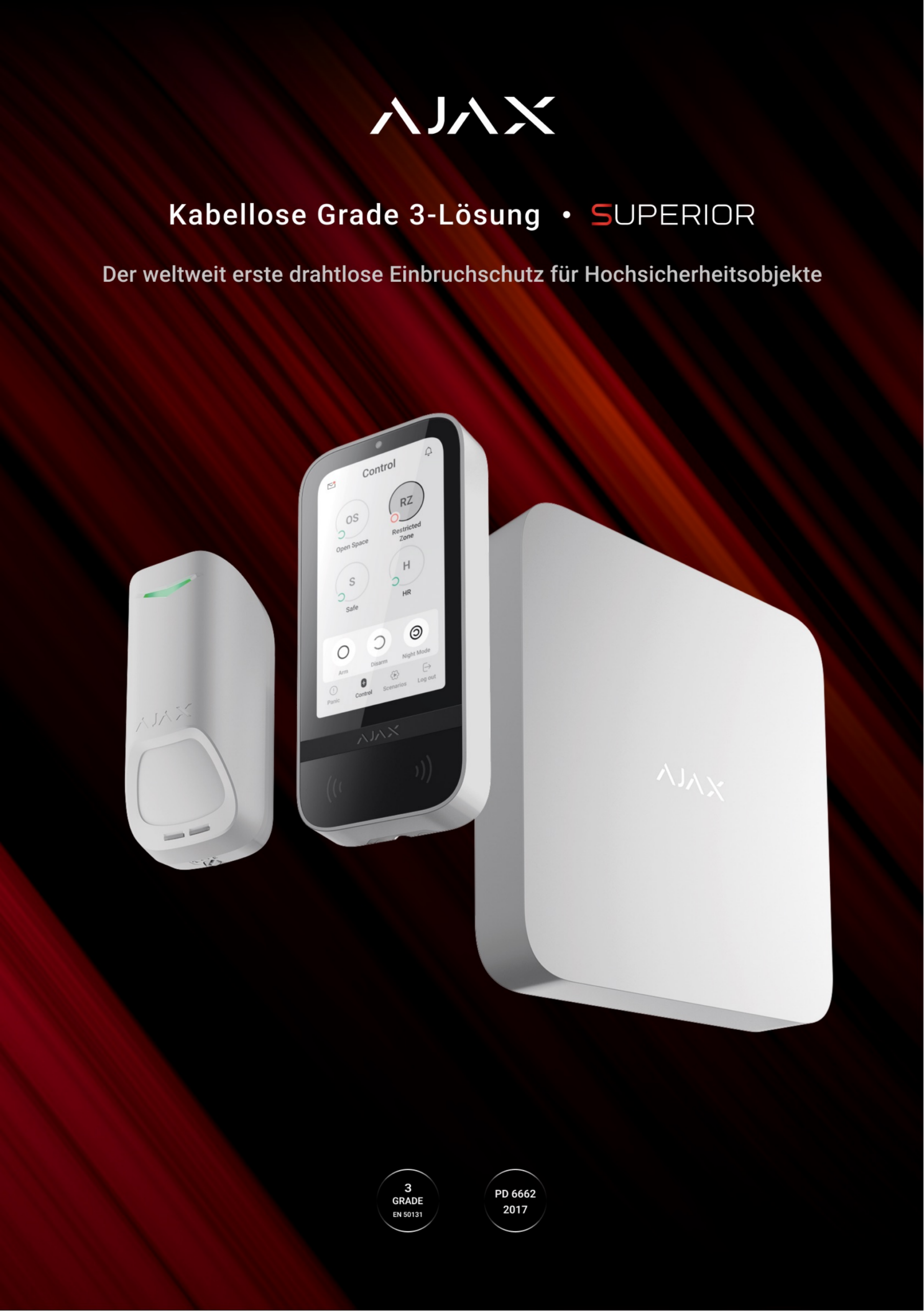 Erstes kabelloses Grade 3-Alarmsystem von AJAX